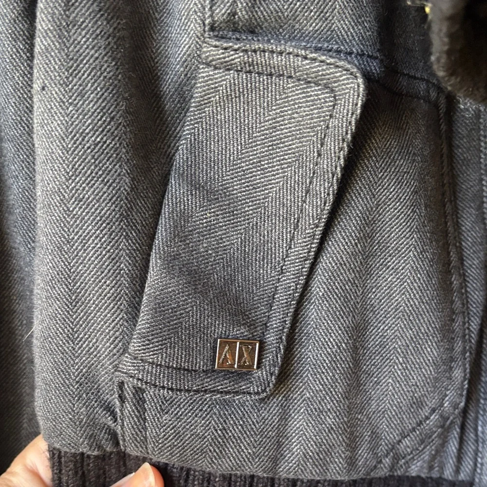 Armani Exchange Women's Gray Bomber Jacket - Picture 6 of 6